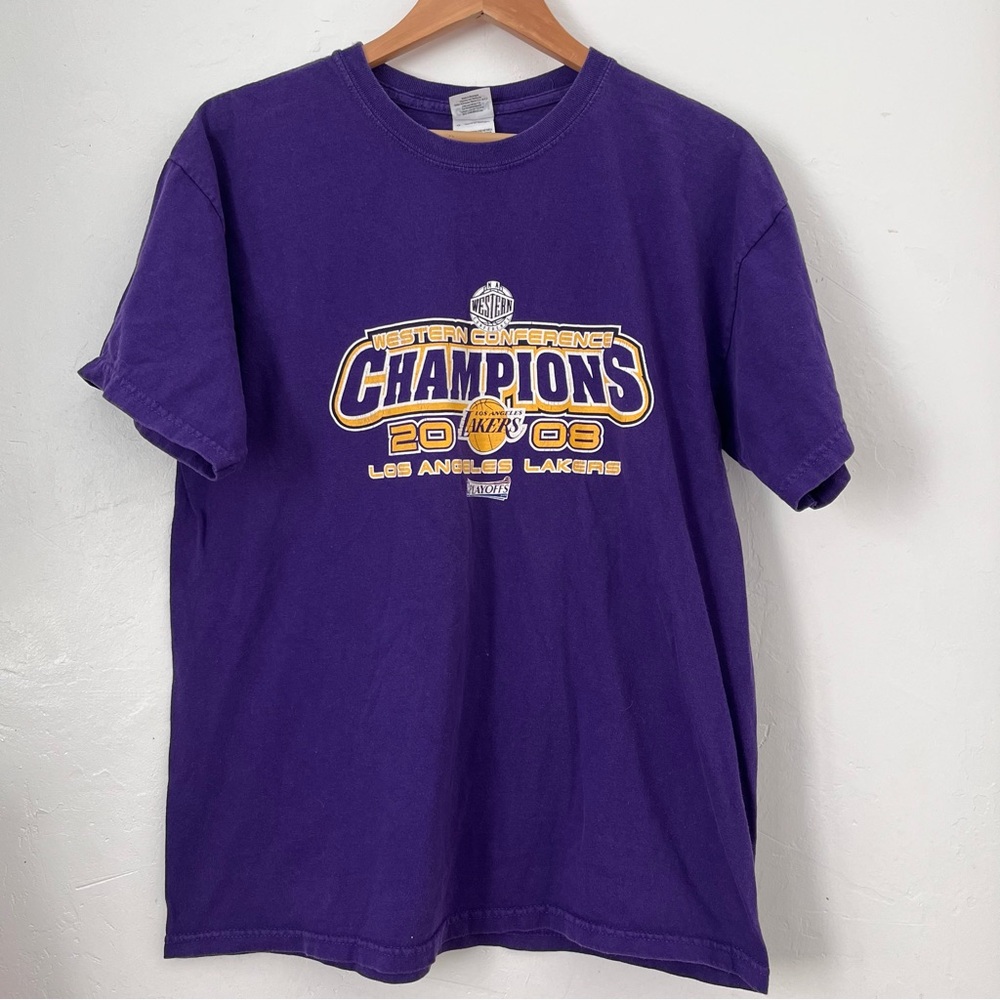 Vintage NBA L.A Lakers Champions 2008 Tshirt Purple Size‎ M